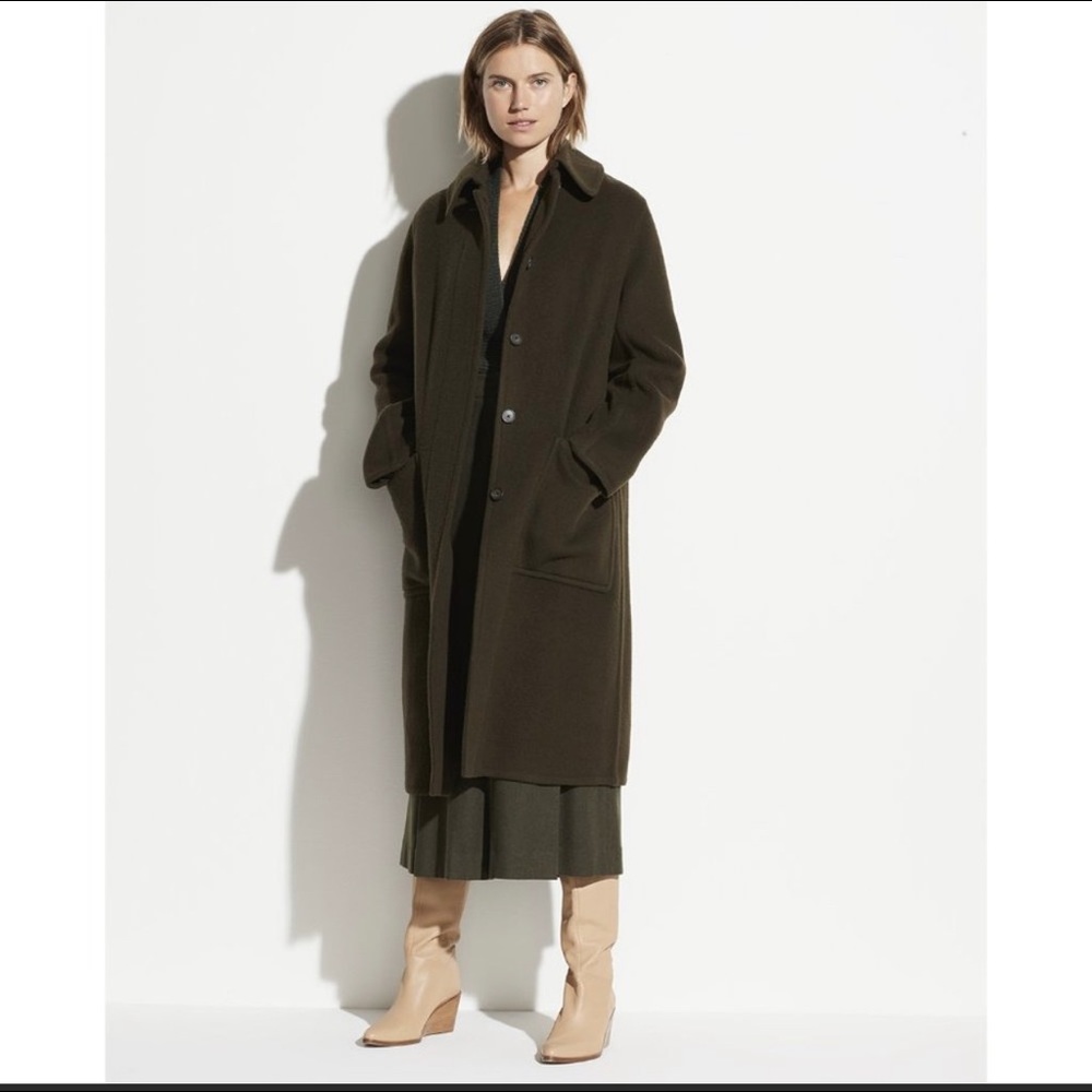 NWT. Vince. Patch pocket coat in Mineral Pine.